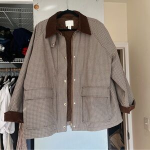 H&M Brown Checkered Jacket